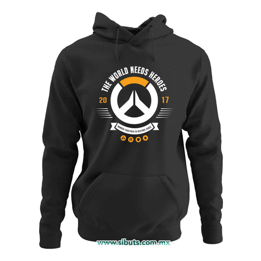 Sudadera Mujer Gorro Overwatch World Needs Heroes Gamer