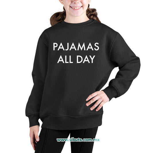 Sudadera Niño Cuello Redondo Frase Pajamas All Day Pijamas