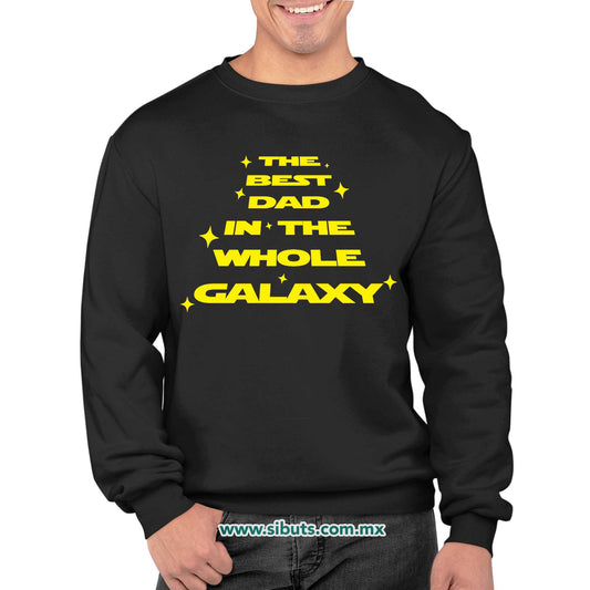 Sudadera Hombre Cuello Redondo Papá Best Dad In The Galaxy Star Wars