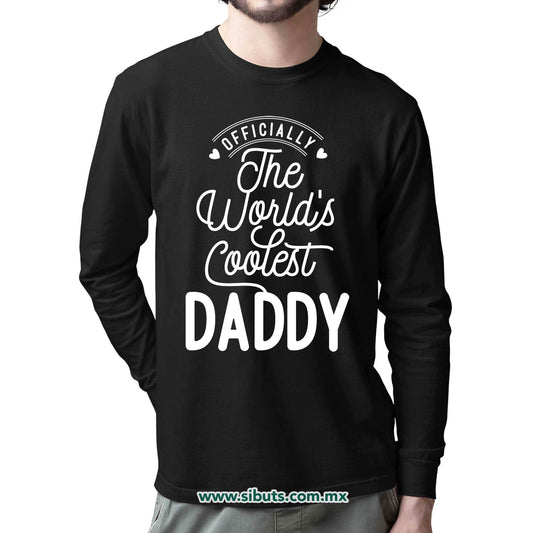 Playera Hombre Manga Larga El Papá Más Cool Del Mundo