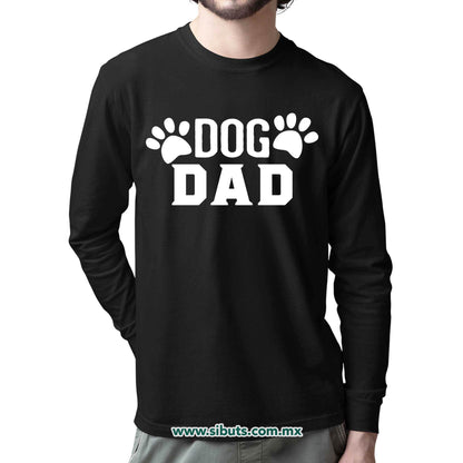 Playera Hombre Manga Larga Dog Dad Papá De Perro