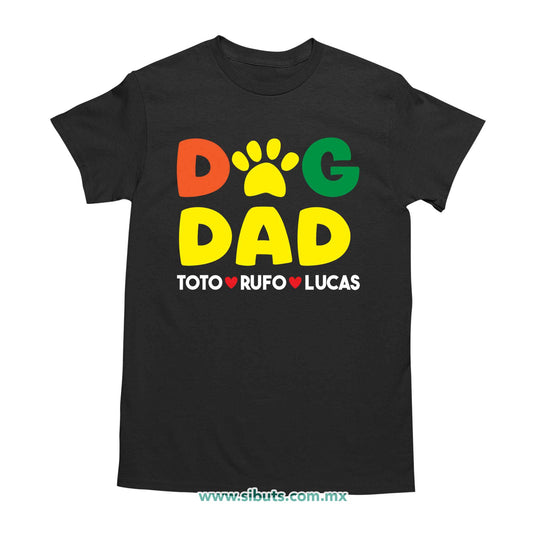 Playera Hombre Personalizada Con Nombre De Mascotas Papá Dog
