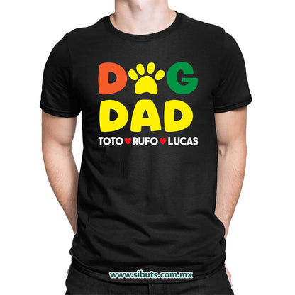Playera Hombre Personalizada Con Nombre De Mascotas Papá Dog
