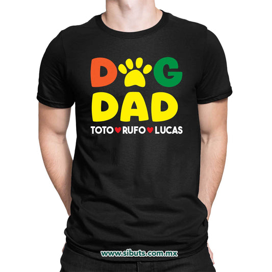 Playera Hombre Personalizada Con Nombre De Mascotas Papá Dog