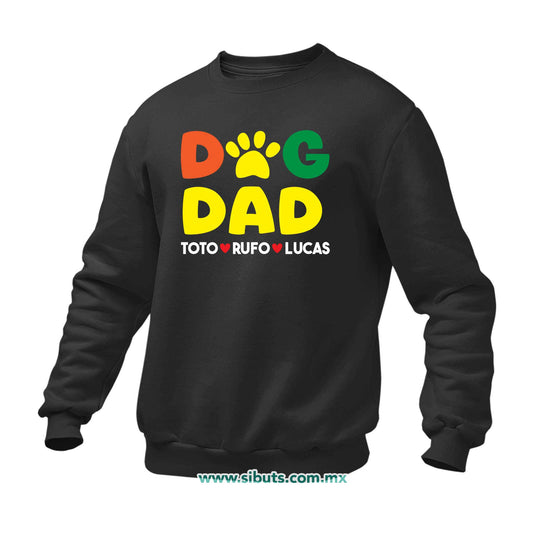 Sudadera Hombre Cuello Redondo Personalizada Con Nombre De Mascotas Papá Dog