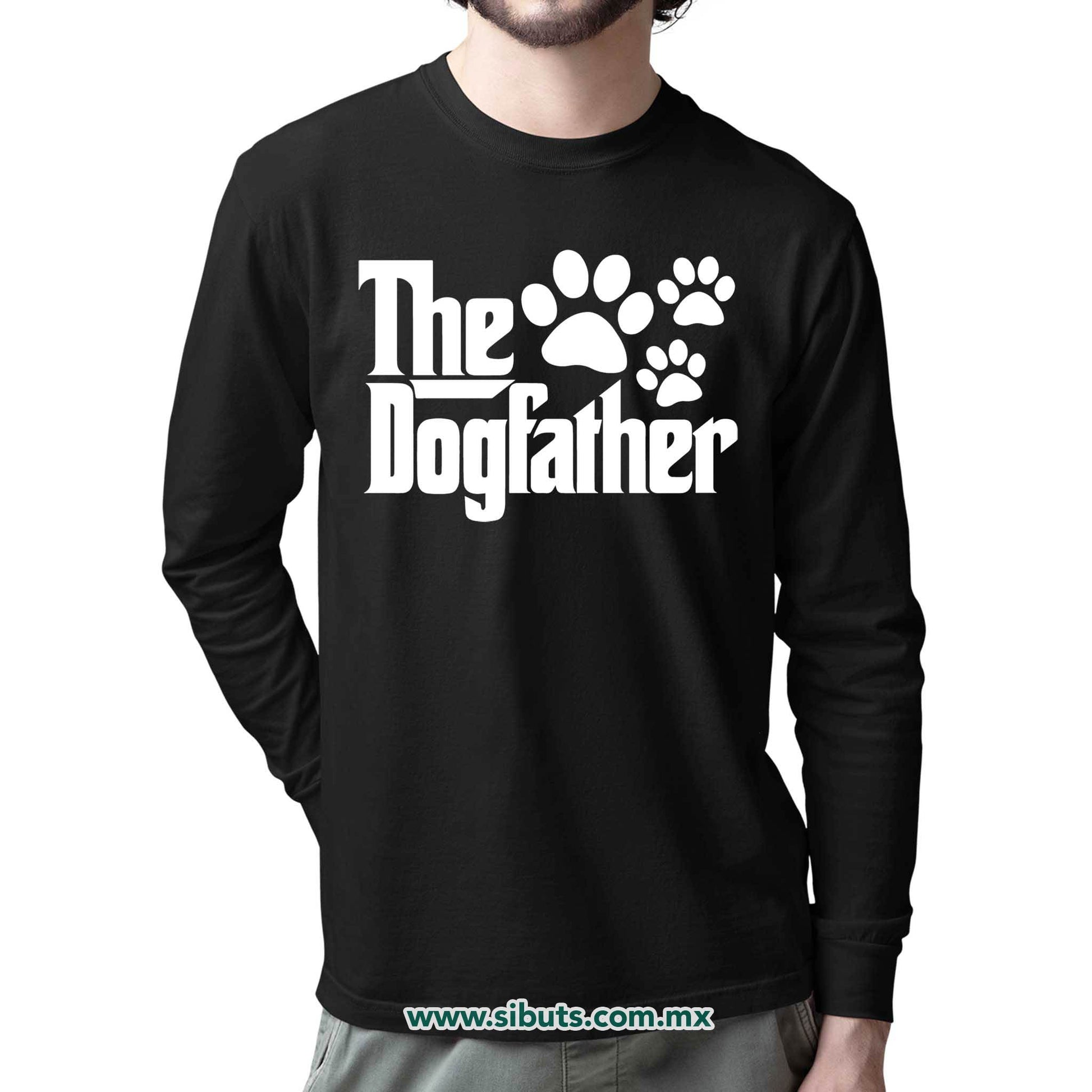 Playera Hombre Manga Larga Papá The Dogfather