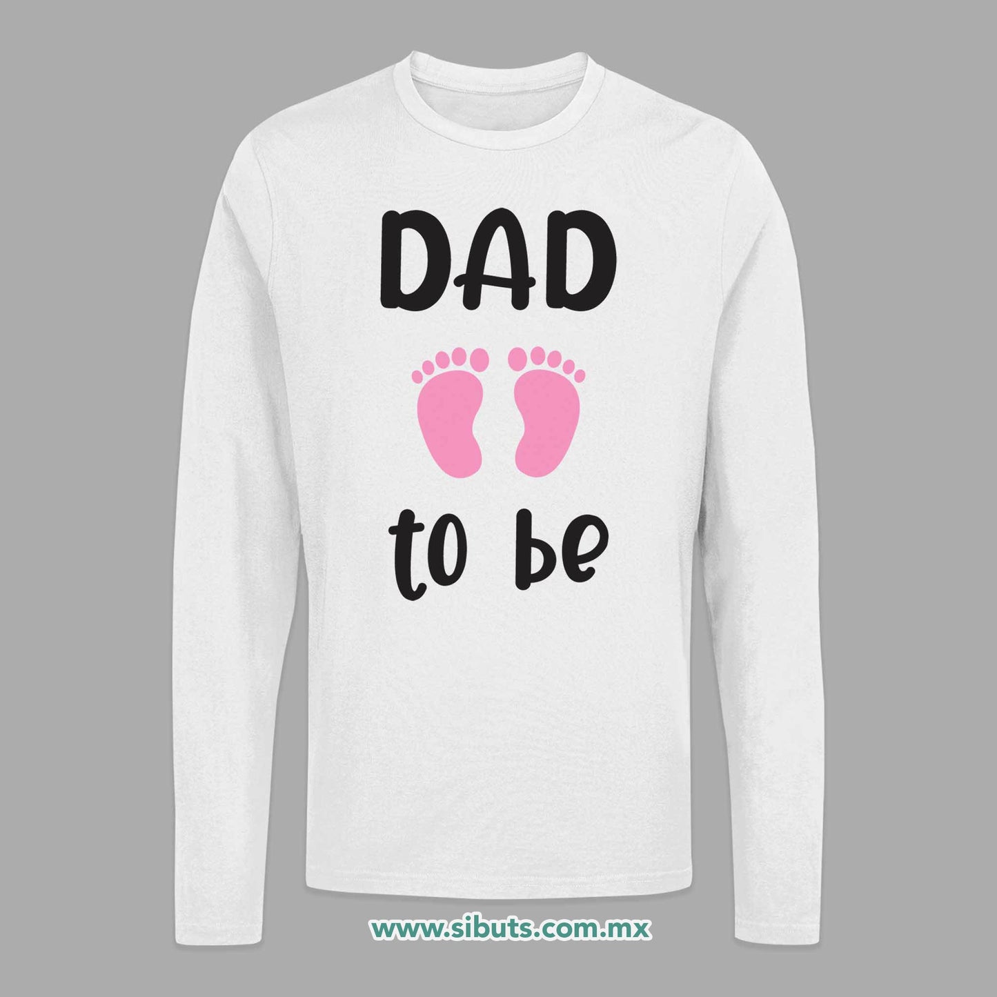 Playera Hombre Manga Larga Sex Reveal Dad To Be Niña