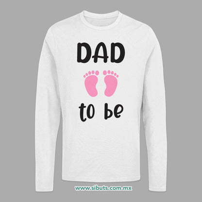 Playera Hombre Manga Larga Sex Reveal Dad To Be Niña
