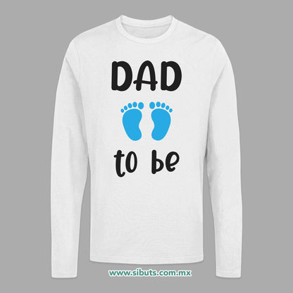 Playera Hombre Manga Larga Sex Reveal Dad To Be Niño