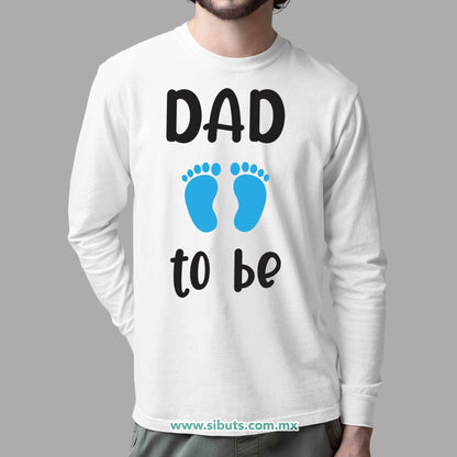 Playera Hombre Manga Larga Sex Reveal Dad To Be Niño