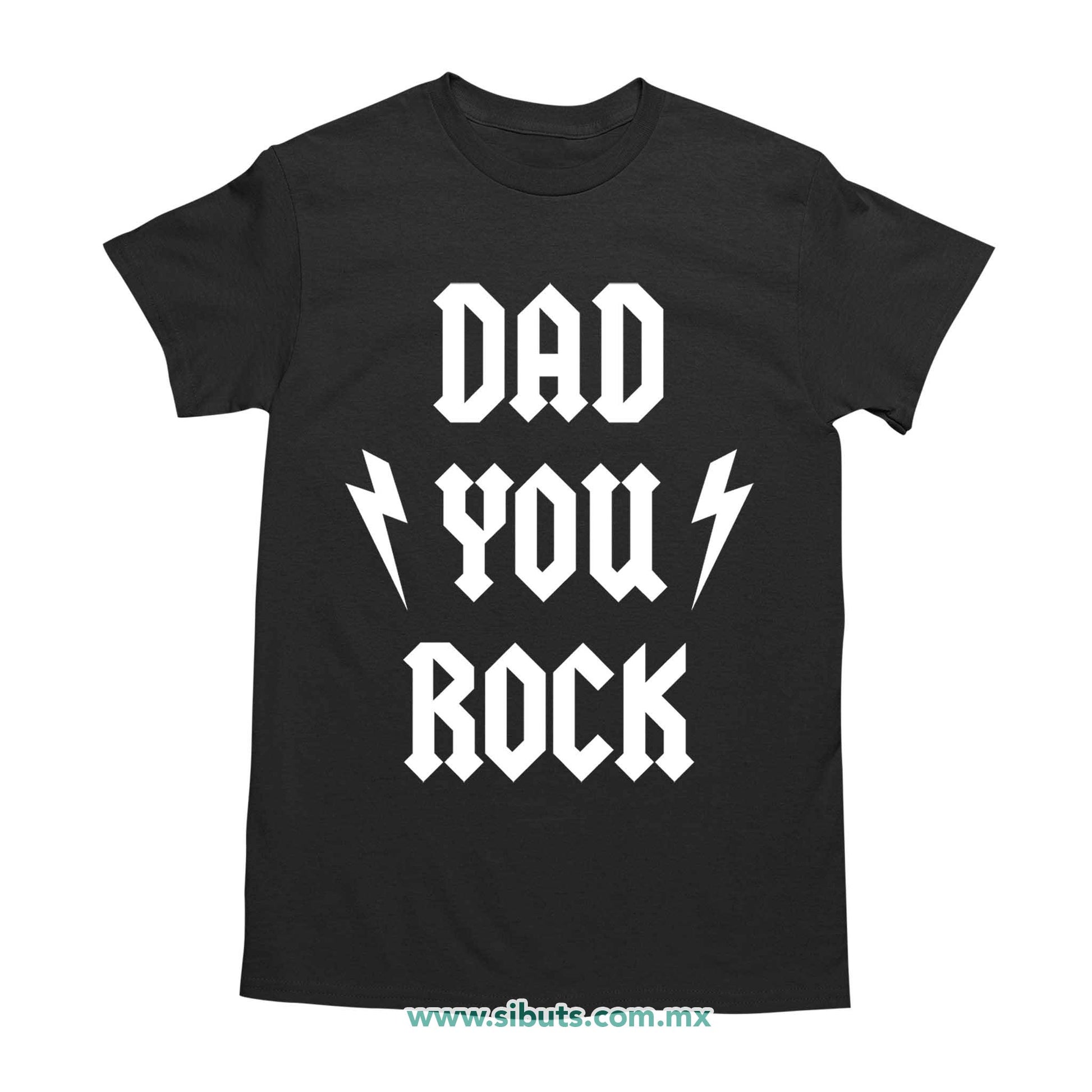 Playera Hombre Papá Rockero Dad You Rock