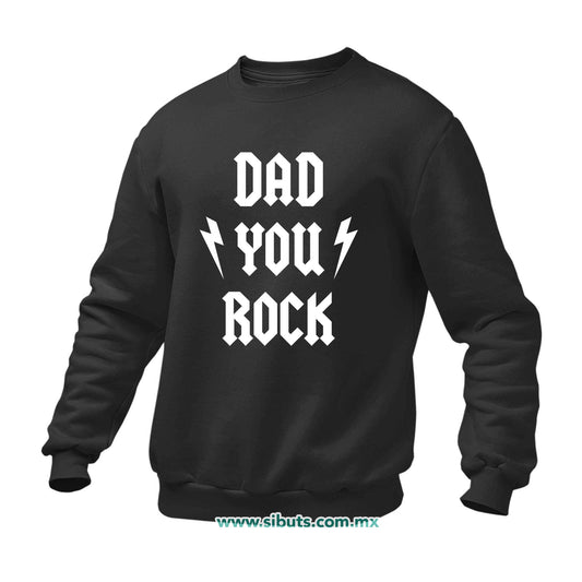 Sudadera Hombre Cuello Redondo Papá Rockero Dad You Rock