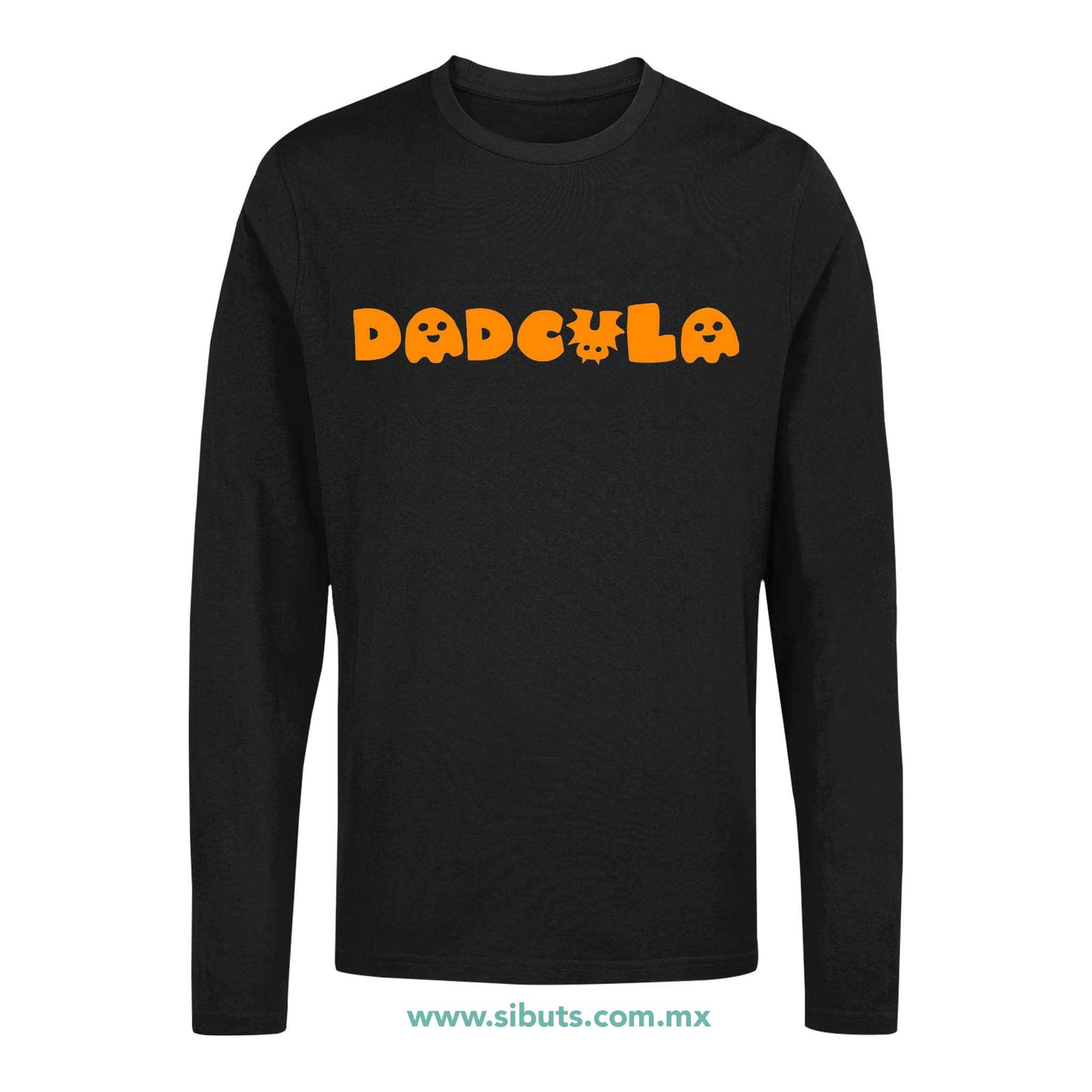 Playera Hombre Manga Larga Papá Halloween DadCula
