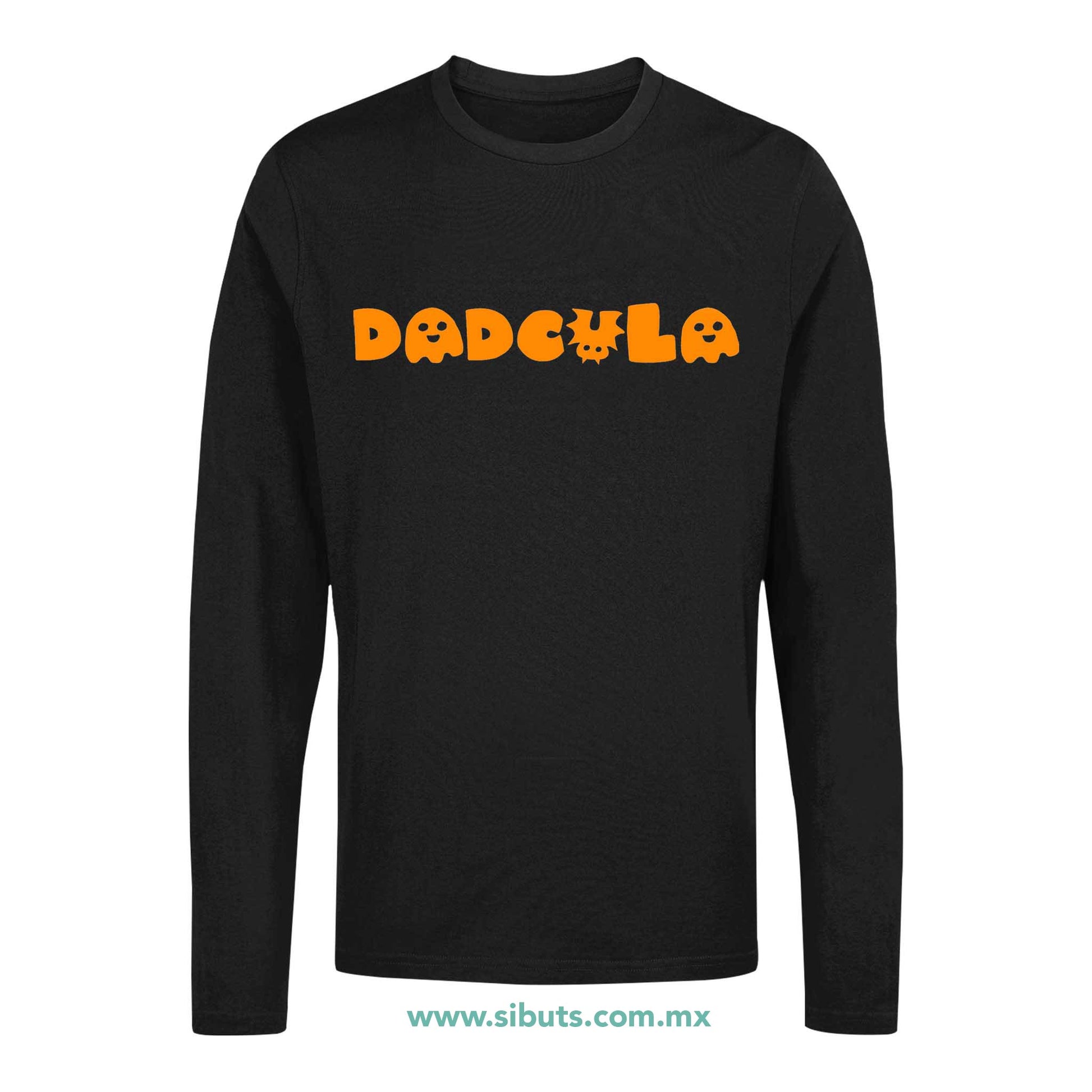 Playera Hombre Manga Larga Papá Halloween DadCula