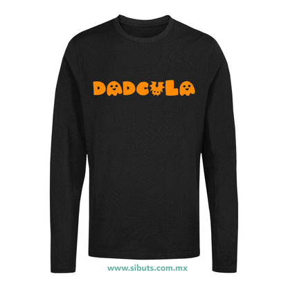 Playera Hombre Manga Larga Papá Halloween DadCula