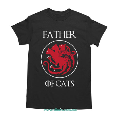 Playera Hombre Papá Father Of Cats Game Of Thrones