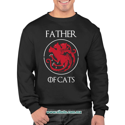 Sudadera Hombre Cuello Redondo Papá Father Of Cats Game Of Thrones