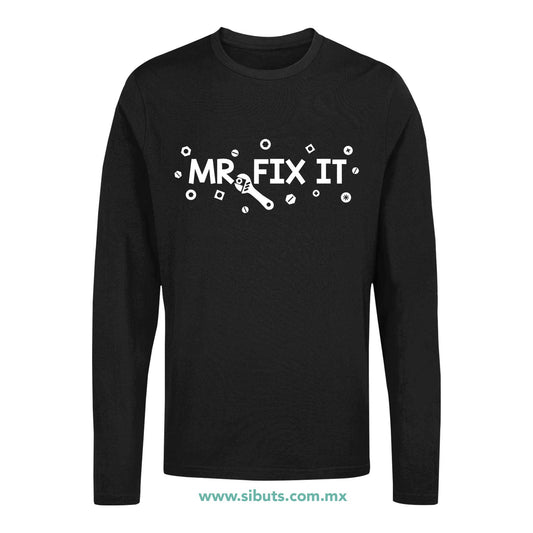Playera Hombre Manga Larga Papá Mr Fix It
