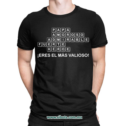 Playera Hombre Papá Scrabble