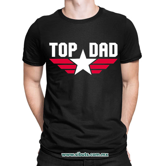 Playera Hombre Papá Top Dad Top Gun