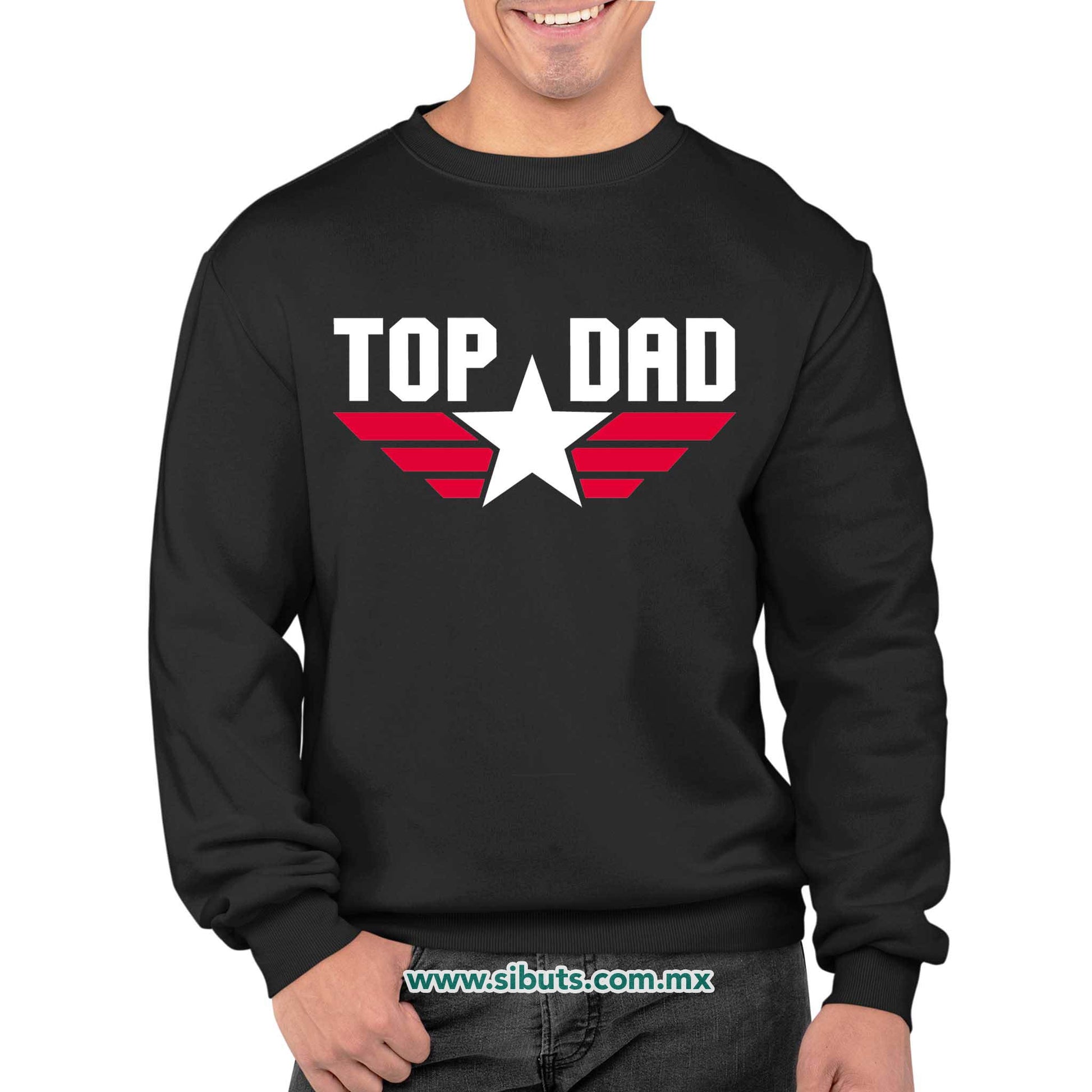 Sudadera Hombre Cuello Redondo Papá Top Dad Top Gun