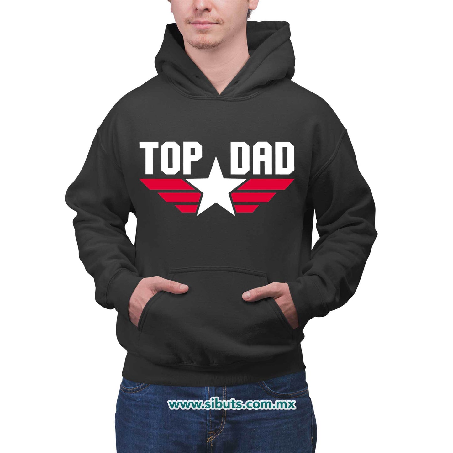 Sudadera Hombre Gorro Papá Top Dad Top Gun