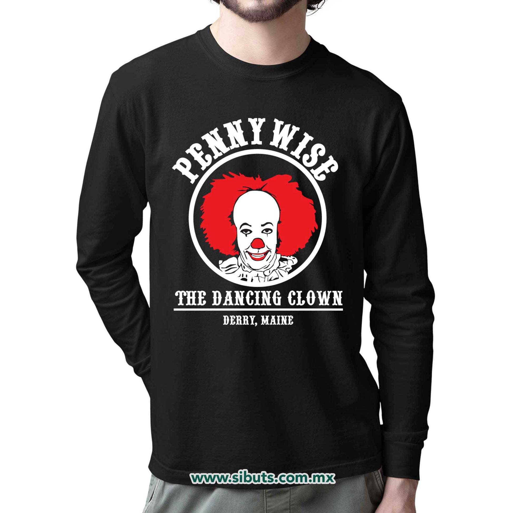 Playera Hombre Manga Larga It Eso Pennywise