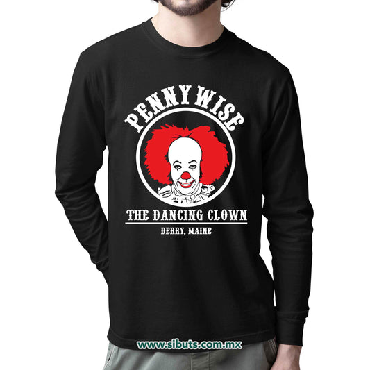 Playera Hombre Manga Larga It Eso Pennywise