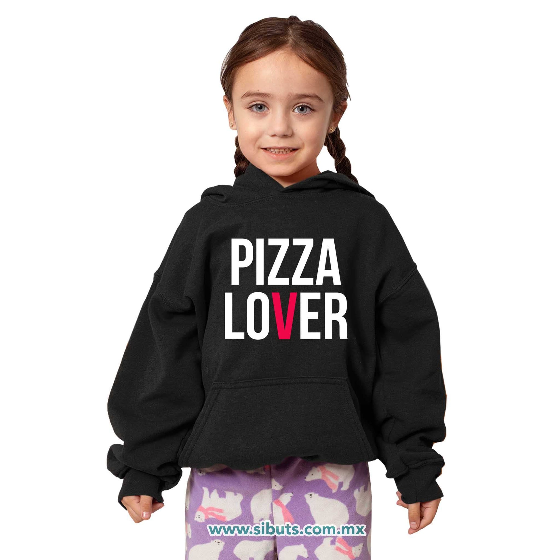 Sudadera Niño Gorro Pizza Lover