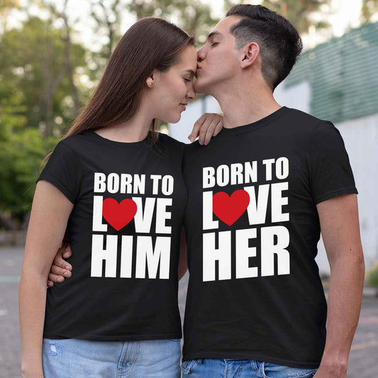 Playera para Parejas Nací para Amarla y Nací para Amarlo