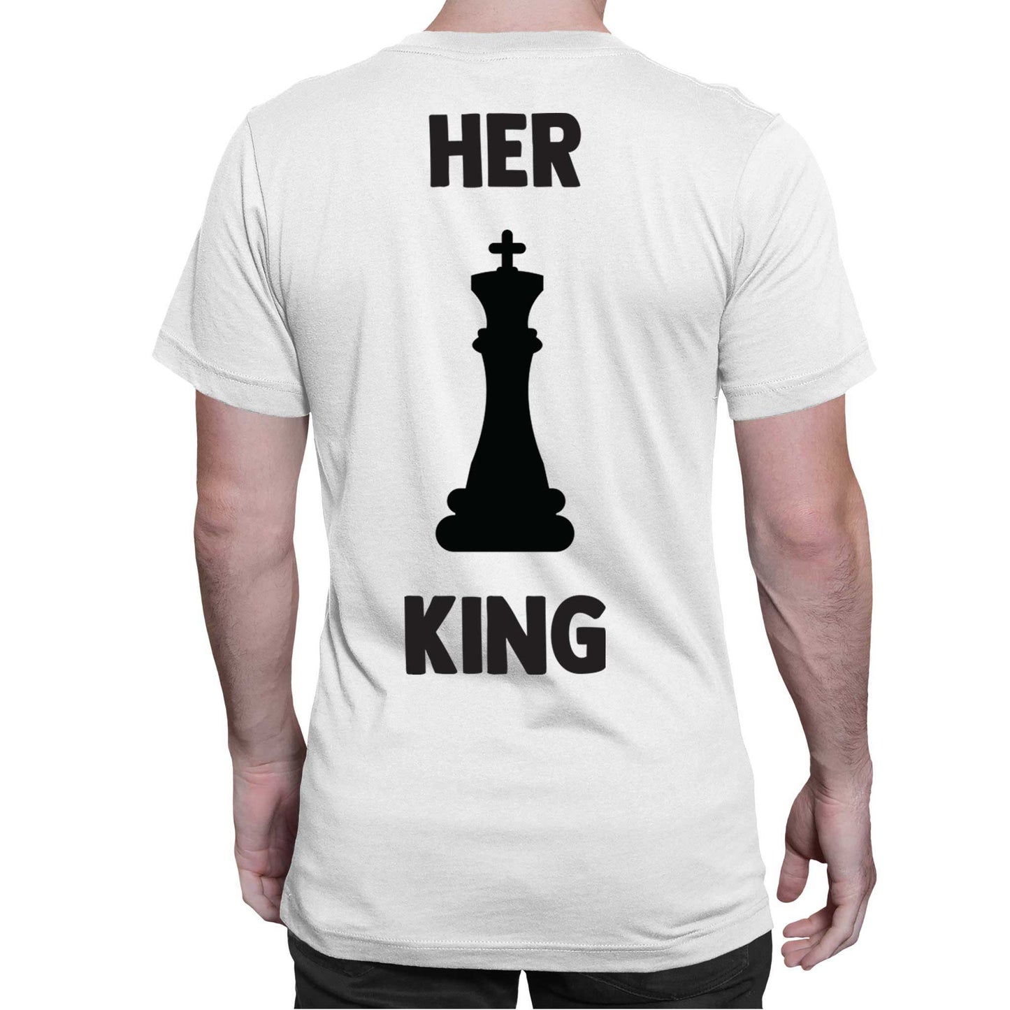 Playera para Parejas Ajedrez Her King His Queen