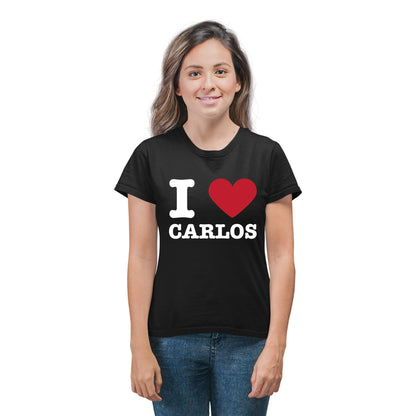 Playera para Parejas Personalizada Nombres I Love