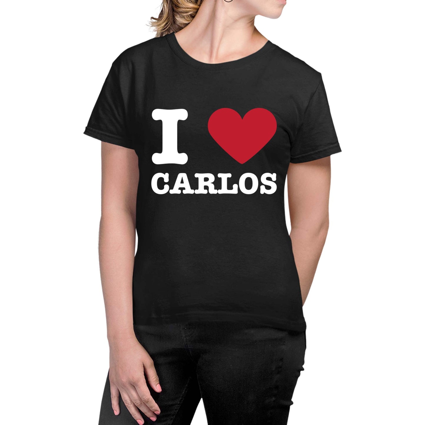 Playera para Parejas Personalizada Nombres I Love