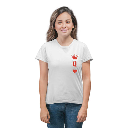 Playera para Parejas Juego de Cartas Rey y Reina