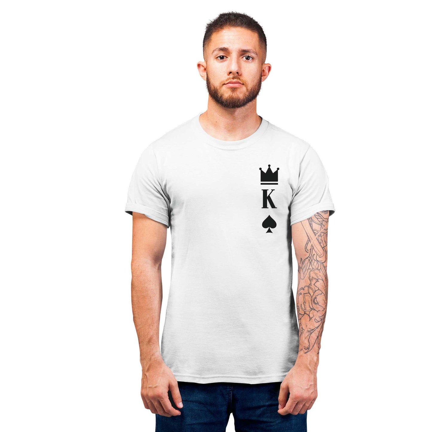 Playera para Parejas Juego de Cartas Rey y Reina