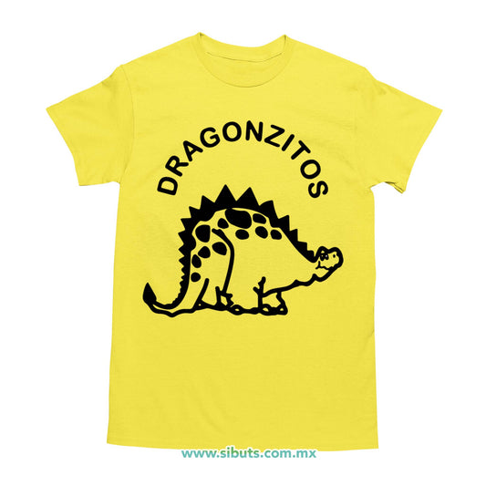 Playera Hombre Dulces Dragonzito Amarillo