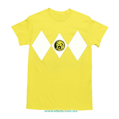 Playera Hombre Power Ranger Amarillo