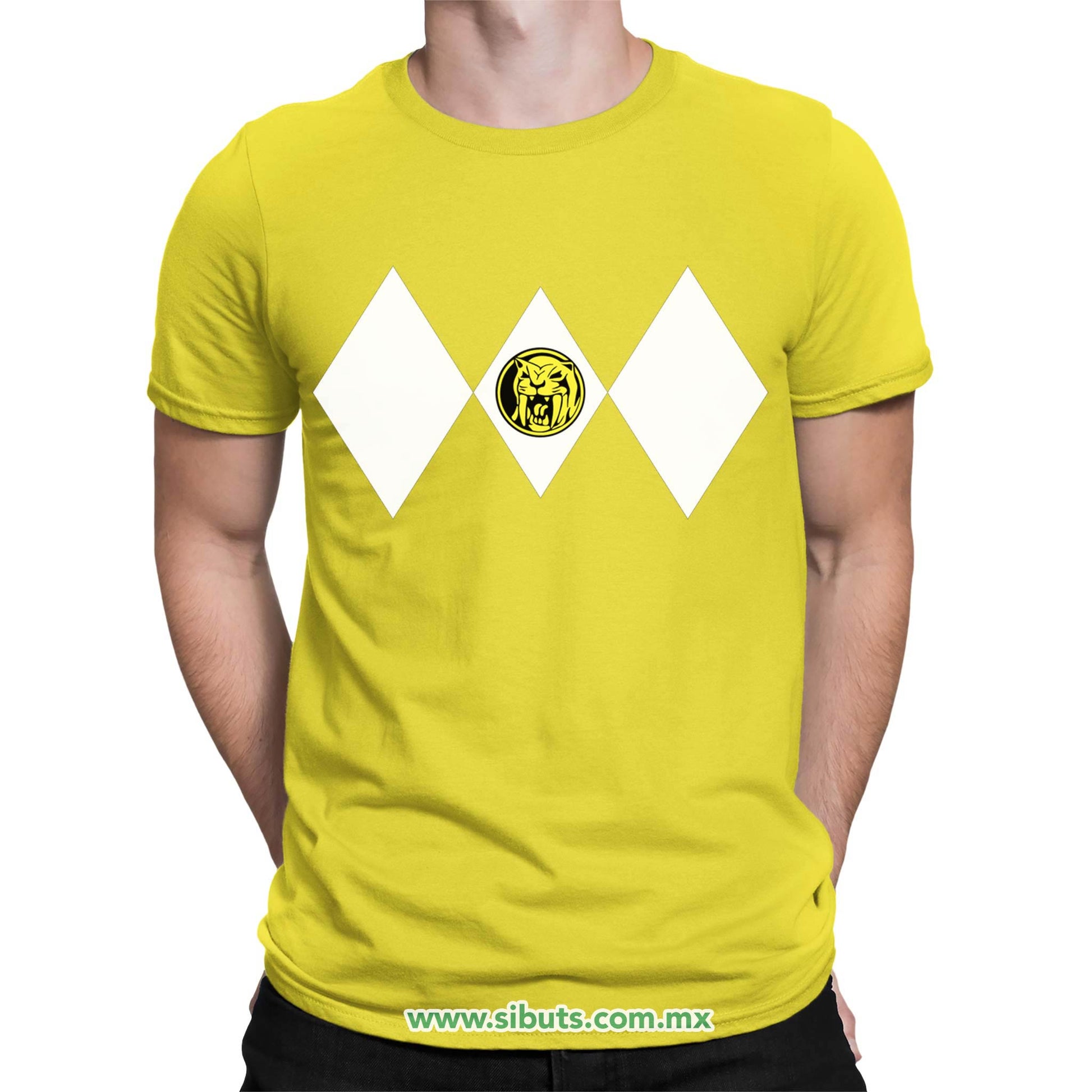 Playera Hombre Power Ranger Amarillo