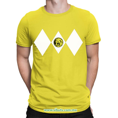 Playera Hombre Power Ranger Amarillo
