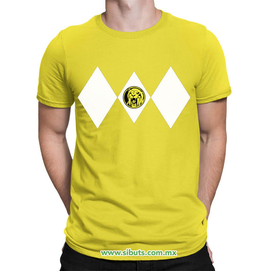 Playera Hombre Power Ranger Amarillo