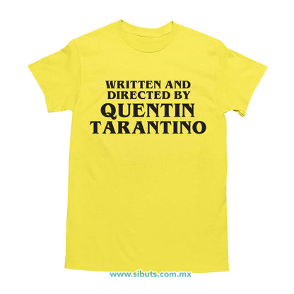Playera Hombre Written And Directed By Quentin Tarantino