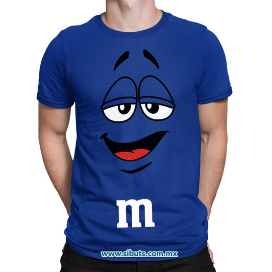 Playera Hombre Chocolate M&M Azul
