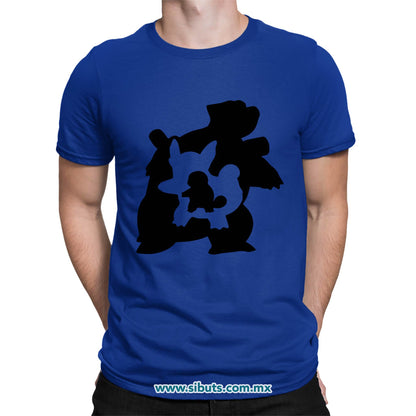 Playera Hombre Pokemon Squirttle Evolutions