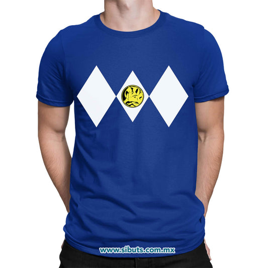 Playera Hombre Power Ranger Azul