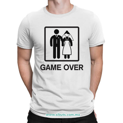 Playera Hombre Boda Game Over