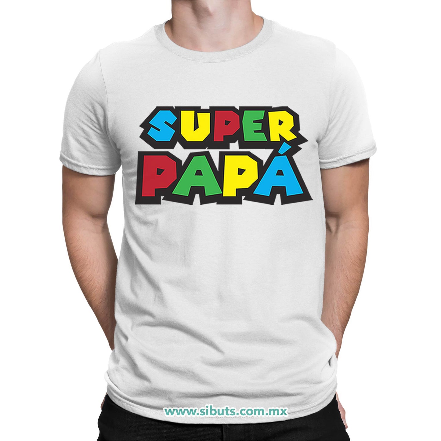 Playera Hombre Super Papá Mario Bros