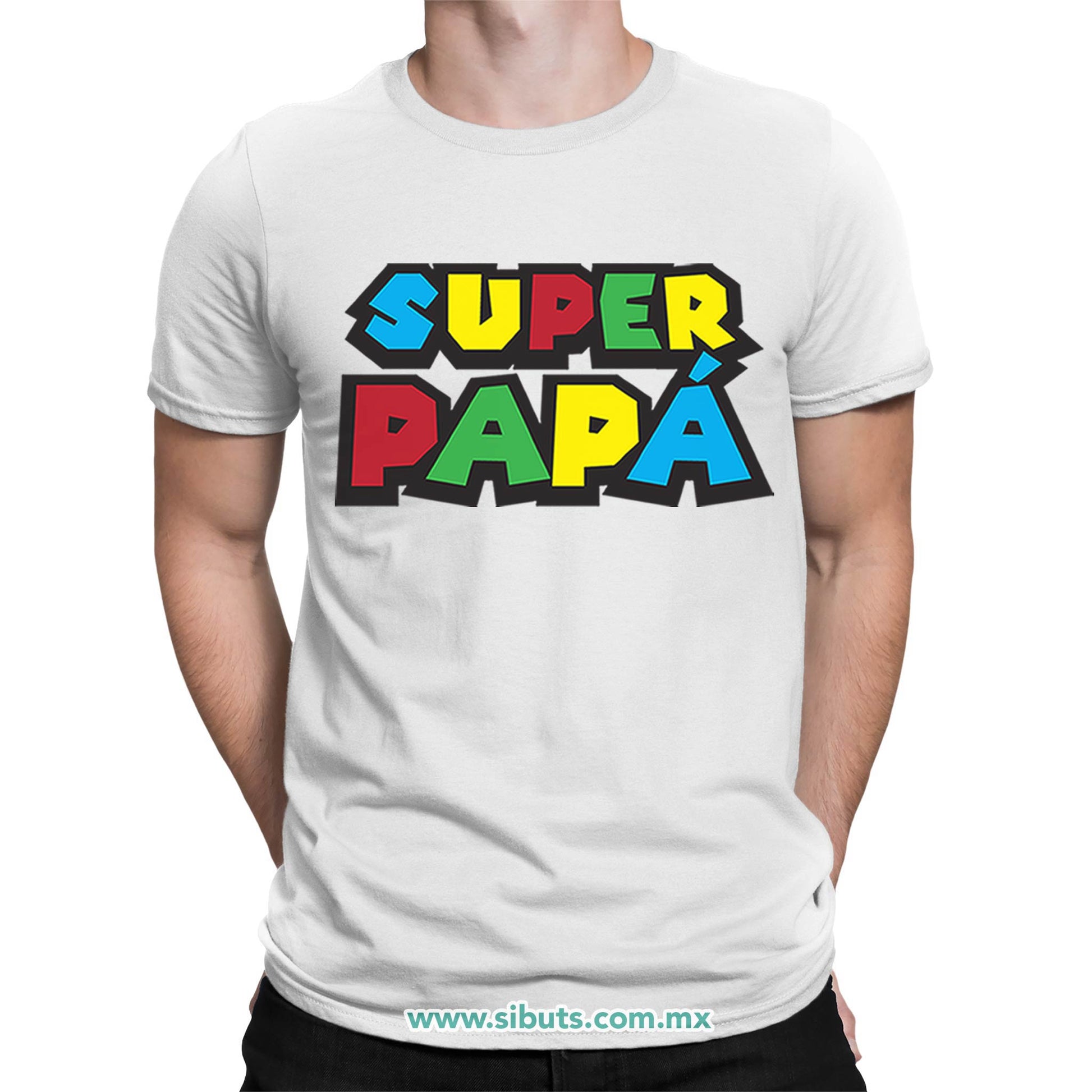 Playera Hombre Super Papá Mario Bros