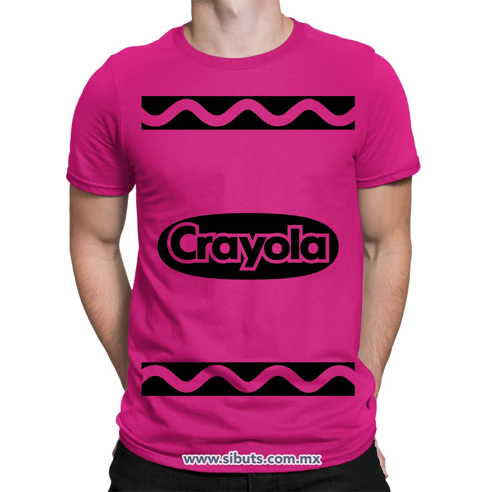 Playera Hombre Crayola Fucsia