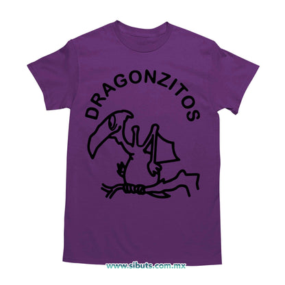 Playera Hombre Dulces Dragonzito Morado