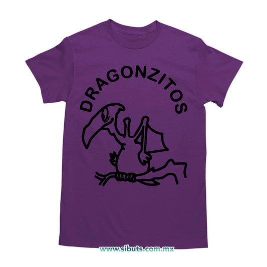 Playera Hombre Dulces Dragonzito Morado